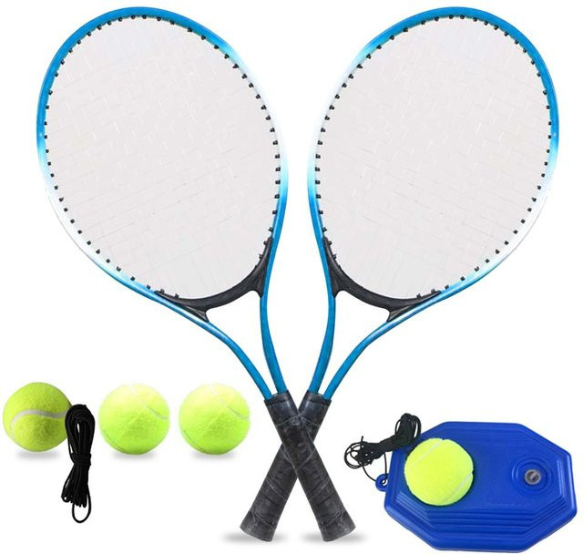 TOMTOP JMS Kinder Tennisschläger mit Tennisball Tennistrainer, blau - Bild 1