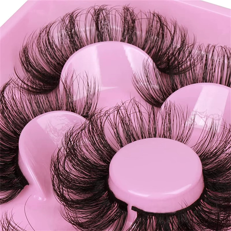 JIEFUXIN Russische Volumenwimpern, 3D Nerzwimpern, Unisex - Bild 3