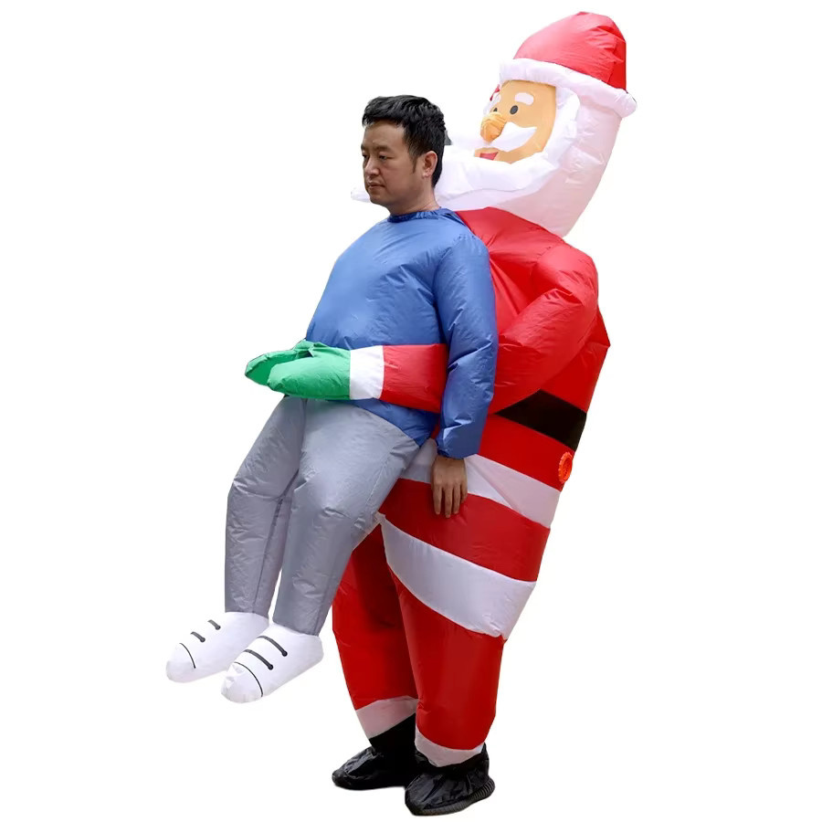Hangchen Family Aufblasbares Weihnachtsmann-Kostüm, Rot, Bunt / Mehrfarbig - Bild 1