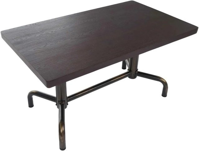 Esszimmertisch MCW-P31 Industrial Design aus Holz und Stahl in Braun, B/T/H: 140 x 80 x 74 cm - Bild 2