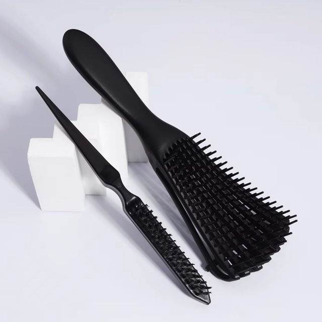 Haarbürsten-Set, Kopfhautmassagepinsel und Kamm, 2-teilig, Unisex - Bild 1