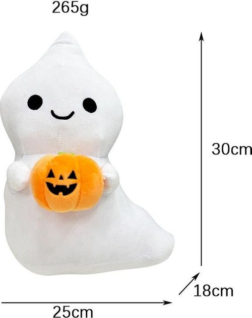 Yiran toy Halloween Plüschtiere, Skelett Monster Geist Schädel, 30cm, ab 14 Jahre - Bild 1