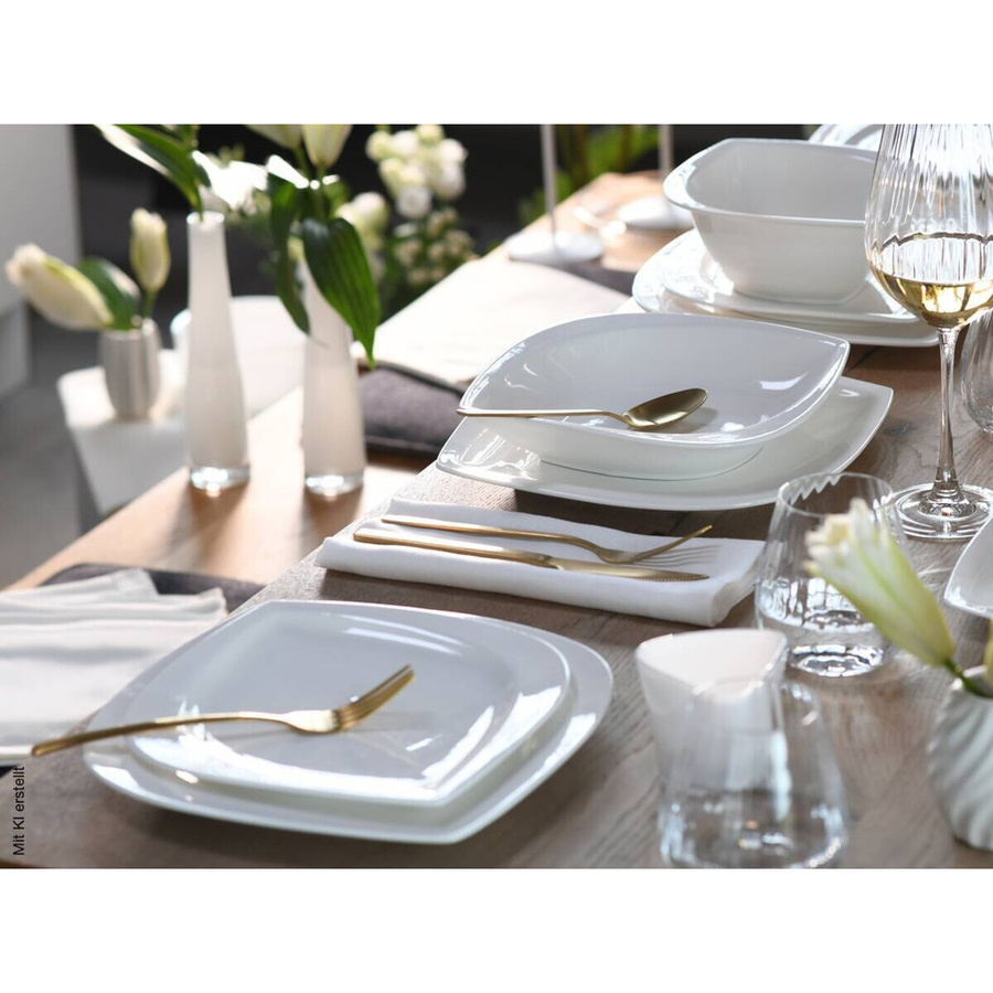 CreaTable Melbourne Kombiservice aus Porzellan, 16-teilig, weiß - Bild 3