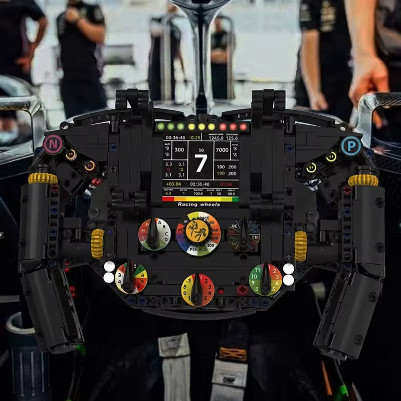 MENBIS Technische Bausteine Formel-Rennfahrzeug Lenkrad-Maschine, 800 Teile - Bild 3
