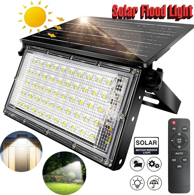 UMEXUS Solar-Flutlichter für den Außenbereich mit Dämmerungssensor, IP65 wasserdichte LED-Wandleuchte in Schwarz für Garten und Hof - Bild 1