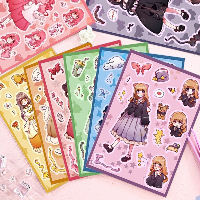 8er Set Guka Charakter DIY Aufkleber von BulingBulingStickers Shop in Multicolour für Helm, Fahrrad und Schreibwaren - Bild 1