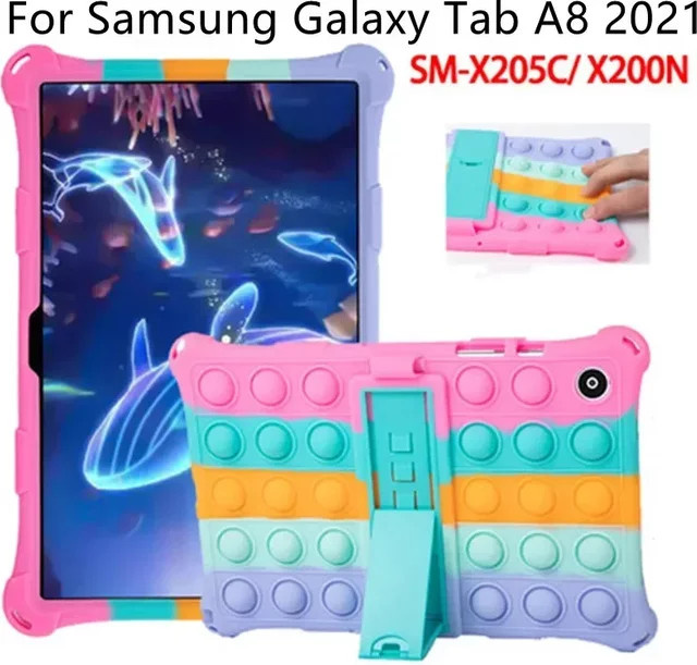 Samsung Galaxy Tab A8 10,5 2021 Silikon Kinder Schutzhülle in Schwarz und Multicolour - Bild 1