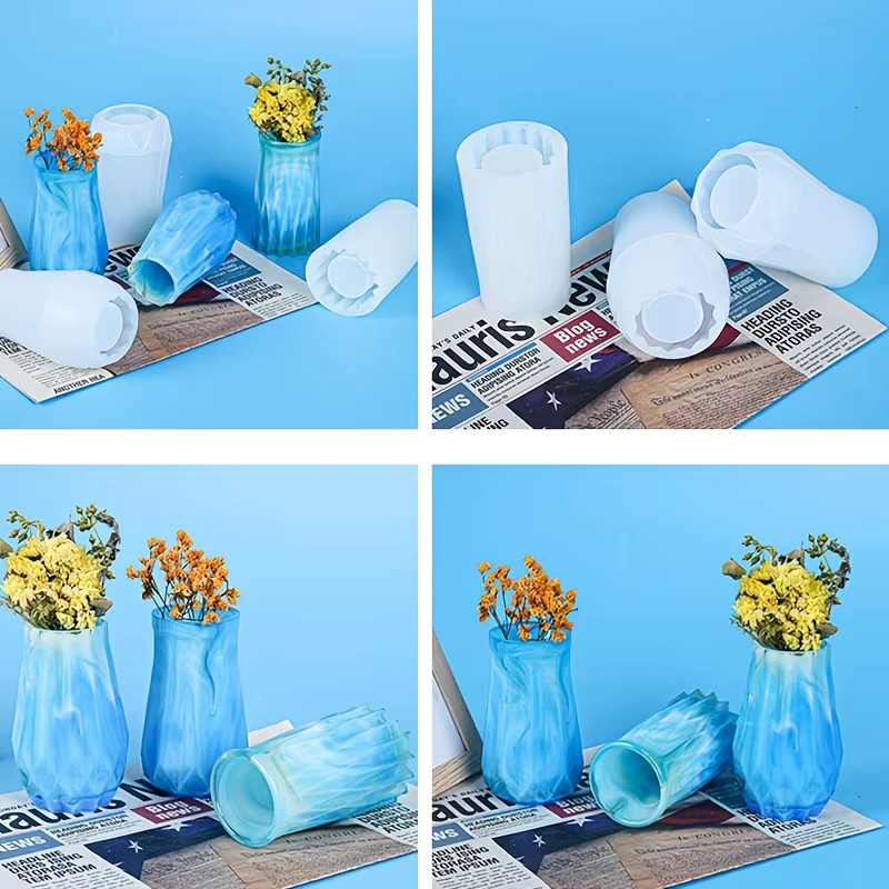 SILIKE LUFEI Silikonform für DIY Kristall-Epoxidharz-Vasen und Blumentöpfe, transparent - Bild 2
