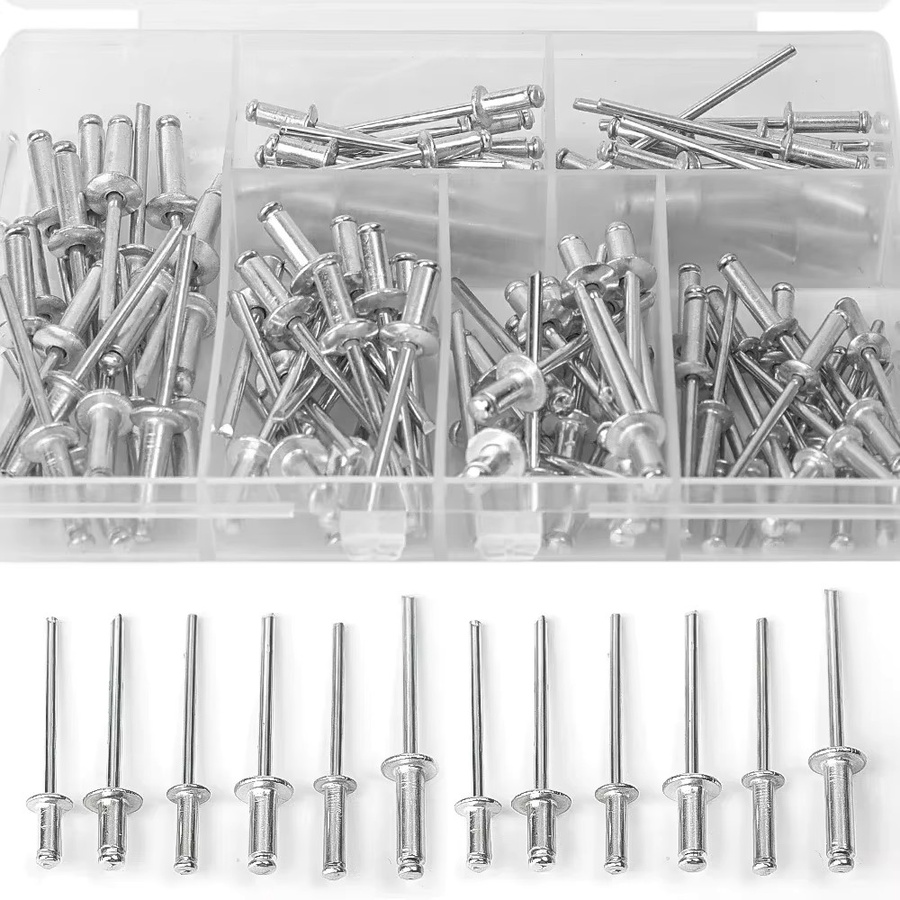 YISEONG Pop Nieten Set aus Aluminiumlegierung mit Dome Kopf in Silber, 120 Stück - Bild 3