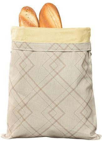 Wachsbeschichteter Brotbeutel aus Baumwolle von Coutures in Beige, atmungsaktiv und wiederverwendbar zur Aufbewahrung von Brot - Bild 1