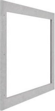 Hager Ausgleichsrahmen FZ299N zur Vergrösserung der Wandabstufung in Grau, B/T/H: 119,5 x 104,5 x 2,2 cm - Bild 1