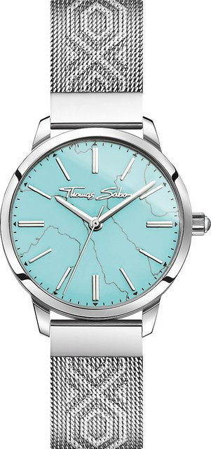 Thomas Sabo Damenuhr, Edelstahl, Türkis, Quarz, 33 mm - Bild 1