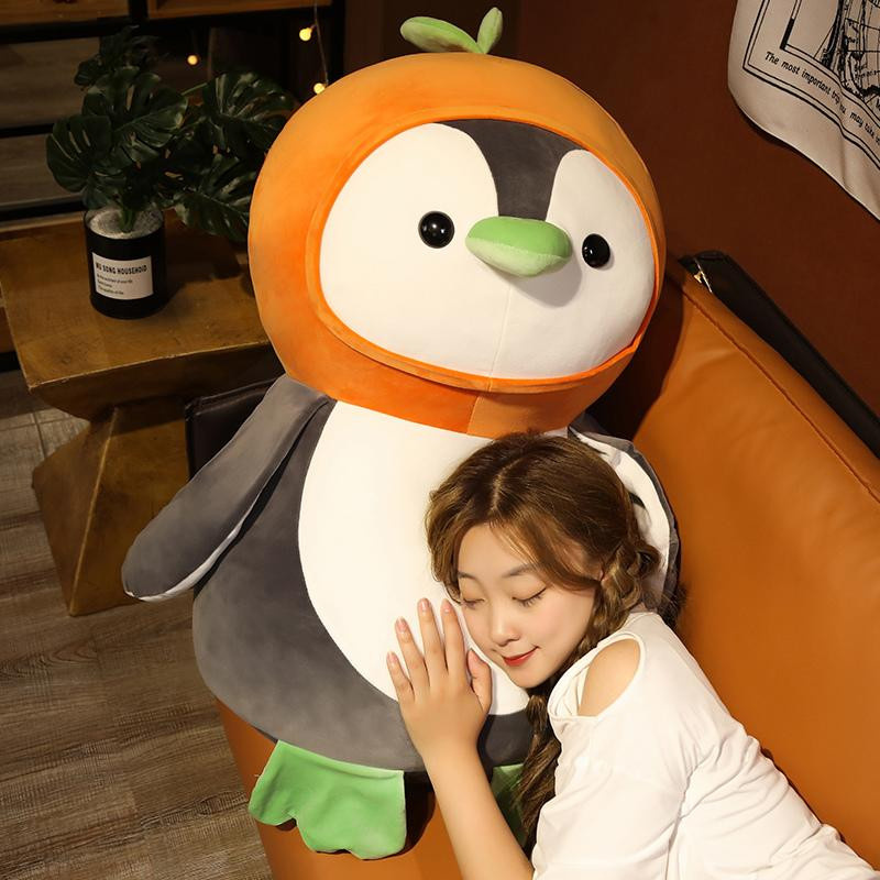 Pangcangshu Pinguin Kuscheltier Erdbeere Orange Plüschtier 3–6 Jahre - Bild 2