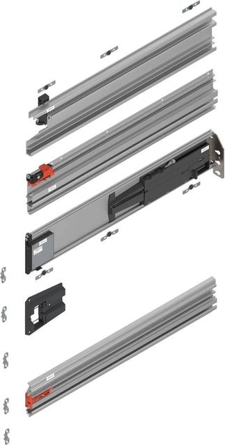 Blum Revego duo Laufschienen Pocketschienen-Set aus Aluminium in Silber, Länge: 750 mm, Ausführung Rechts - Bild 1