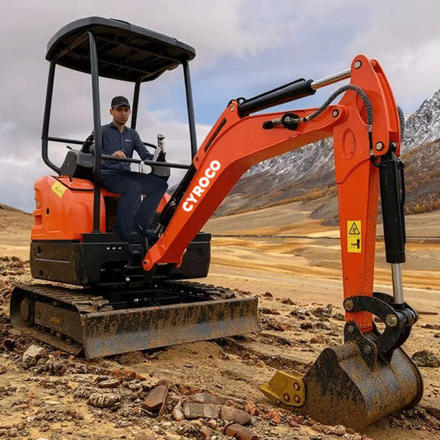 OLOEY Minibagger mit Kubota-Motor in Orange, Raupenbagger mit EURO 5 EPA-Motor - Bild 1