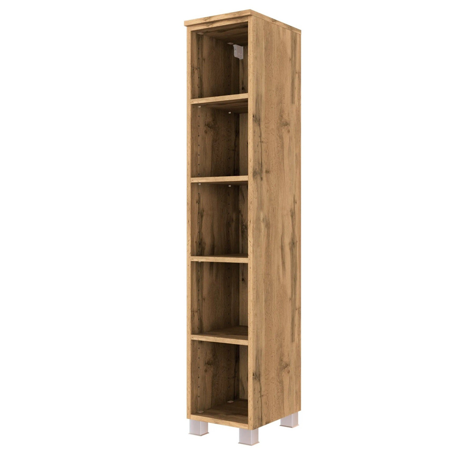 Held Möbel Midiregal Pisa in Wotaneiche, Farbe Braun, B/T/H: 35 x 25 x 130 cm - Bild 2