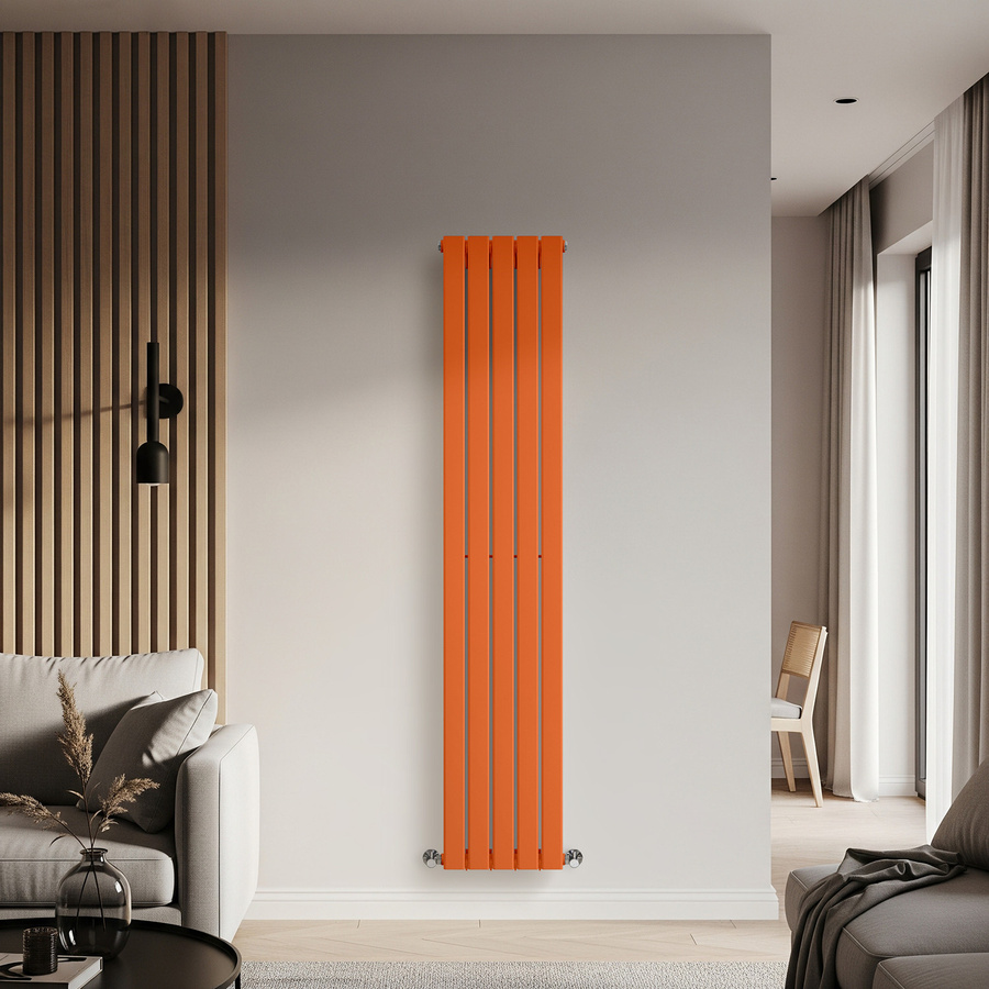 Delta Design Heizkörper Vertikal Einlagig in Sunset Orange, Höhe: 178 cm, Tiefe: 35 cm - Bild 1
