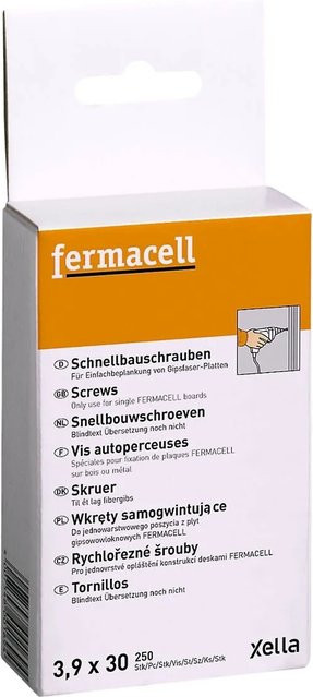 Fermacell Schnellbauschrauben Holz mit Senkkopf, Durchmesser: 3,9 mm, Länge: 30 mm, 250 Stück - Bild 1