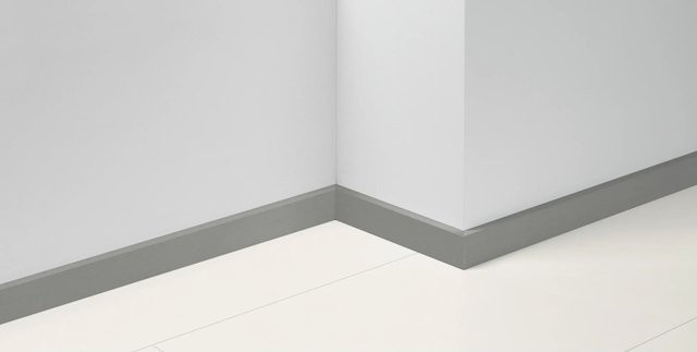 Parador Sockelleiste SL 5 Edelstahl Silver Grey Wasserfest mit Clip-Befestigung Höhe: 50 mm, Tiefe: 16 mm, Länge: 2200 mm - Bild 1