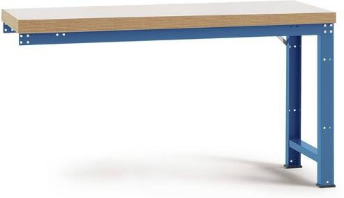 Manuflex Anbauwerkbank Profi Standard mit Kunststoff-Tischplatte in Blau, B: 200 cm, T: 70 cm, H: 7 cm - Bild 1