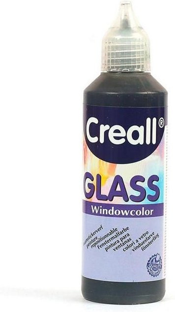 Creall Glass Wiederablösbare Fensterfarbe Schwarz 80 ml - Bild 1