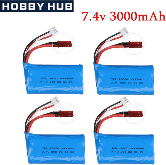 GAOLAG Li-Po Akku 7,4 V 3000 mAh 2S 20C mit JST Anschluss in Blau für RC Hubschrauber, Autos und Boote - Bild 1