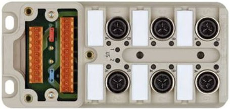 Weidmüller SAI-6-M 4P IDC UT 1766791000 Sensor/Aktorbox passiv M12-Verteiler mit Metallgewinde, Grau, 2 Stück - Bild 1
