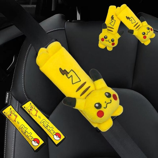 Bandai Pikachu Auto-Sicherheitsgurt-Schulterpolster, 2-teiliges Set - Bild 1