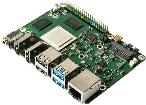Radxa Rock 5 B Einplatinencomputer mit 4GB RAM, 8 x 2.4GHz und eMMC in Grün - Bild 1