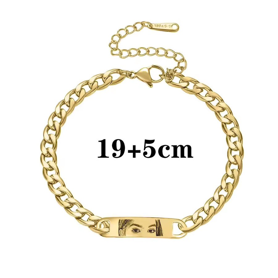 Dascusto Armband, Edelstahl, Gold, personalisiertes Bildarmband - Bild 4