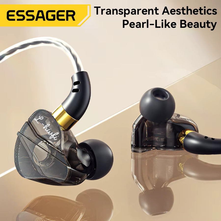 Essager In-Ear-Kopfhörer mit Kabel und Mikrofon über 3,5 mm Klinkenanschluss für Smartphone, PC und Tablet - Bild 2