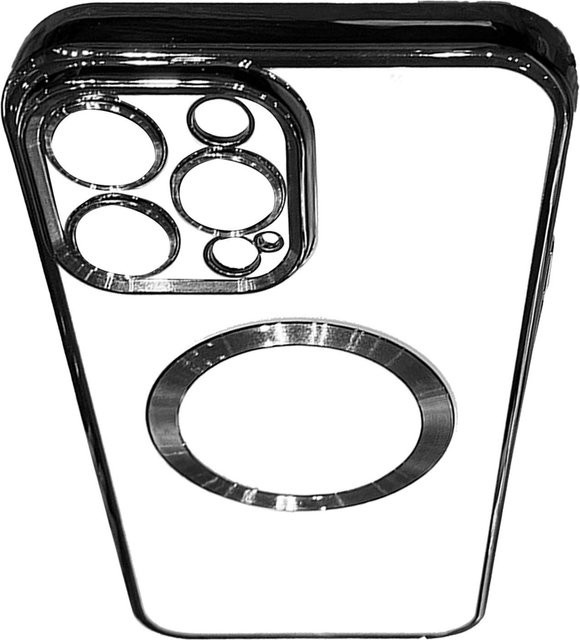 DIYelecs Handy Schutzhülle Galvanisiert Magnetisch Stoßfest Vollständig Abgedeckt Schwarz und Transparent - Bild 1