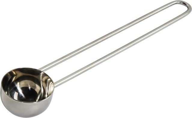 Kaffeemaßlöffel aus Edelstahl von XavaX in Silber, rund, Länge: 16,8 cm - Bild 1