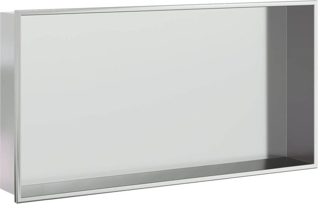 Yiwydaa Duschnische aus Edelstahl in Gebürstetes Silber, B/T/H: 62 x 32 x 9 cm - Bild 1