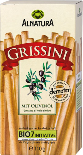 Alnatura Bio Grissini mit Olivenöl 110 g - Bild 1