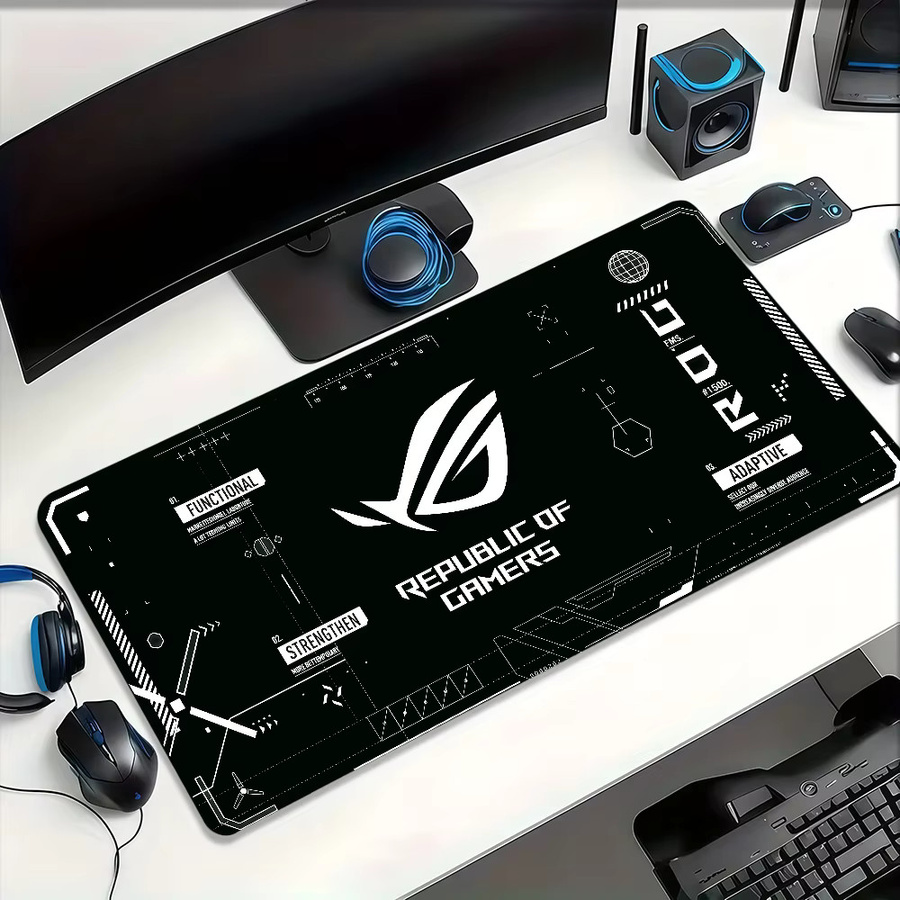 Asus Gaming-Mauspad mit Logo in Schwarz, großes rutschfestes Lockedge-Mauspad für Desktop-Computer und Tastaturen - Bild 4