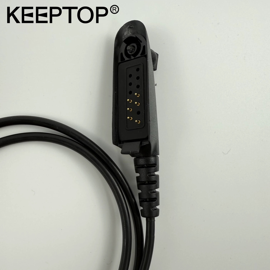 KEEPTOP Taktischer U94 PTT 7.1 Kabelstecker Headset-Adapter für Motorola Walkie Talkie, Schwarz - Bild 2