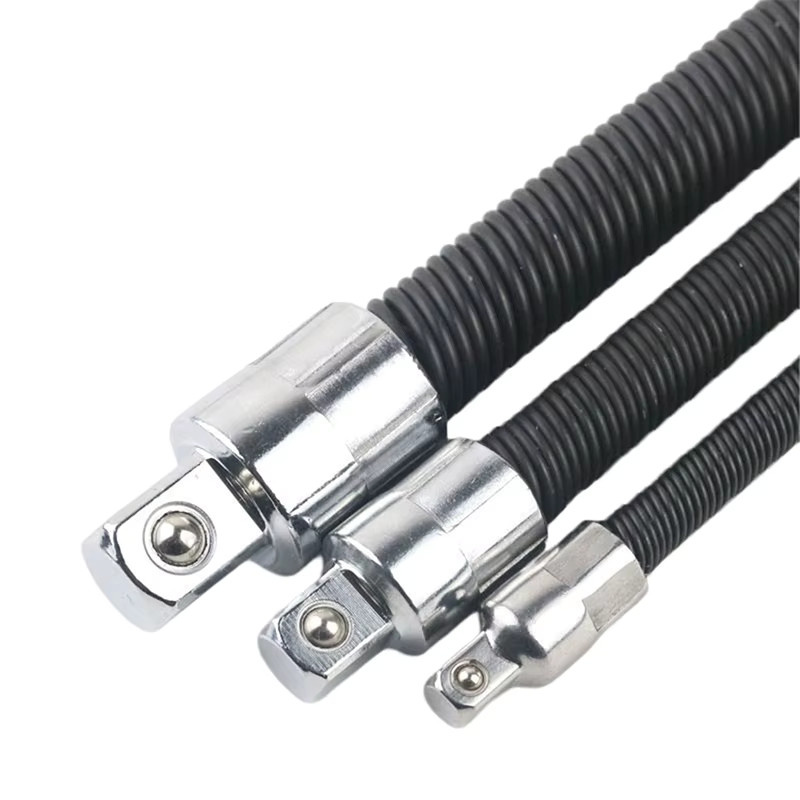 Flexible Steckdosenerweiterung als Adapterstange für Ratschenschlüssel in Schwarz - Bild 2