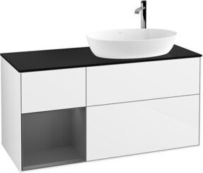 V&B Waschtischunterschrank Finion in Weiß lackiert, Breite: 120 cm, Tiefe: 50,1 cm, Höhe: 50,1 cm - Bild 1