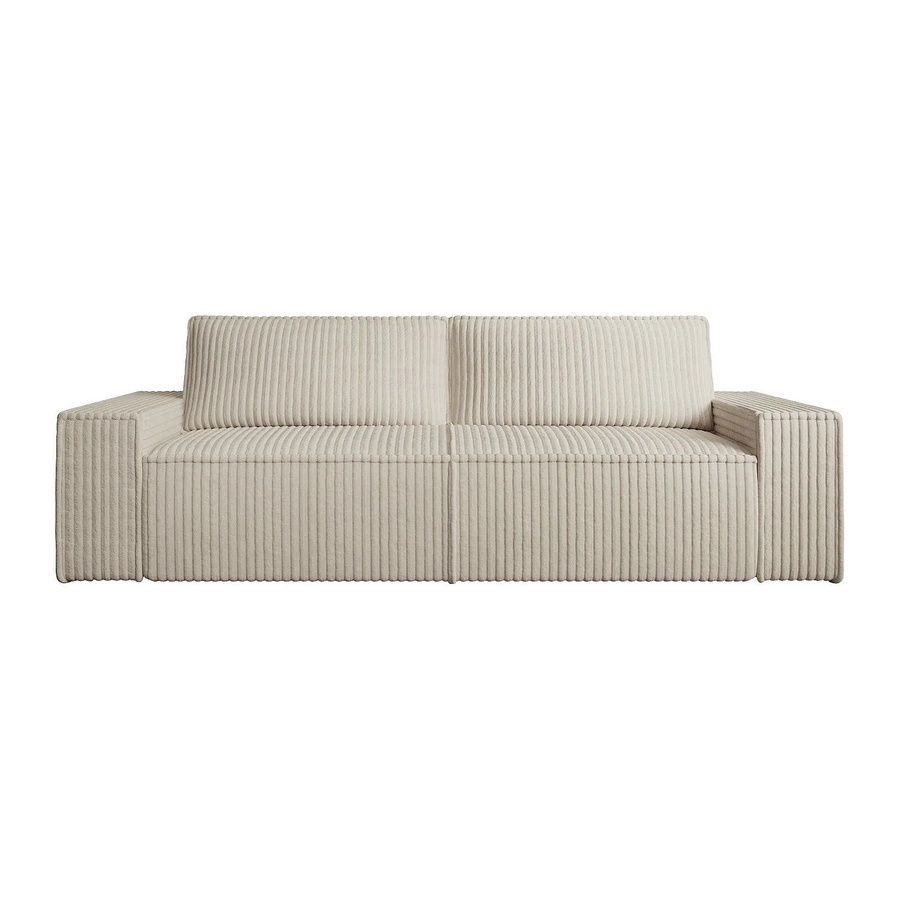 Vente-unique Sofa Amelia in Beige mit geripptem Cord Bezug, Breite: 230 cm - Bild 2