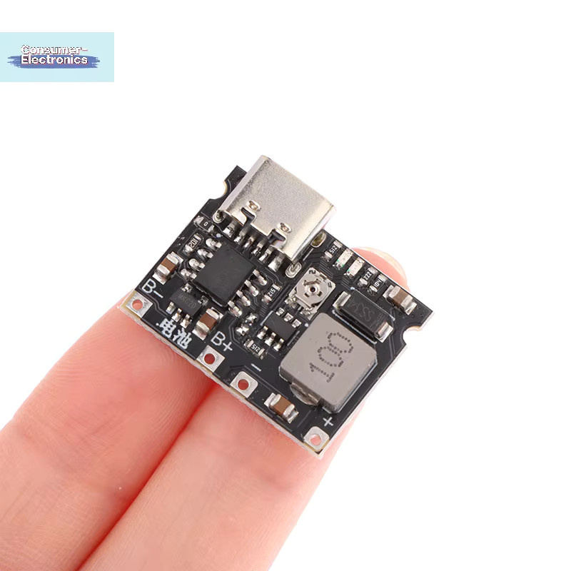 JETTING USB Type-C Lithium-Batterie-Schnelllademodul für Li-Ion 18650 3,7V 4,2V mit DC-DC Step-Up-Boost-Funktion in Schwarz - Bild 2
