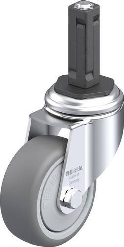 Blickle Lenkrolle LKRA-TPA 80KF-11-EV12 in Grau und Silber mit 80 mm Rad-Durchmesser und 100 kg Tragfähigkeit - Bild 1