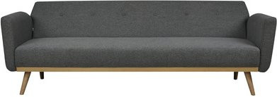 SalesFever Schlafsofa Click-Clack in Grau mit Holzrahmen und abnehmbaren Bezügen, Breite: 212 cm - Bild 2