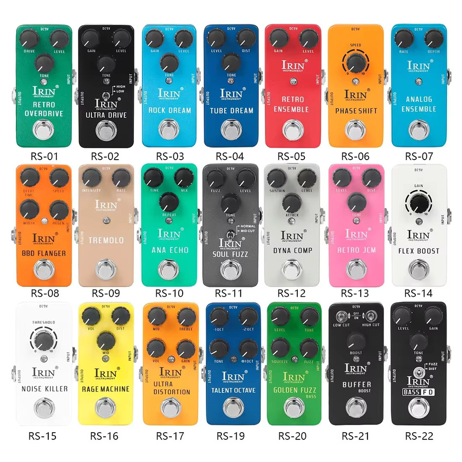 IRIN Gitarren Effektpedal mit Kompression, Fuzz, Overdrive, Distortion und Boost für E-Gitarren und Bass mit True Bypass - Bild 4