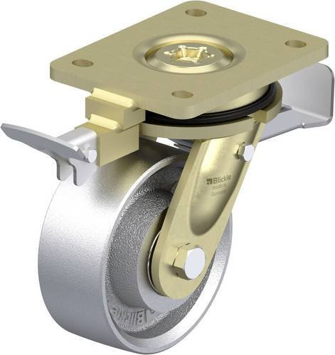 Blickle Schwerlast-Lenkrolle LS-G 127K-ST-RI4 in Silber, Rad-Durchmesser: 125 mm, Tragfähigkeit: 750 kg - Bild 1