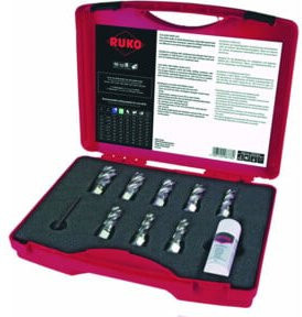 RUKO Kernbohrersatz 10-teiliges Set aus HSS-Co5 Cobalt, Durchmesser 12-26 mm, Farbe Silber - Bild 1