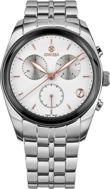 Jowissa Chronograph Herrenuhr, Quarz, Edelstahl, 40 mm, 5 ATM - Bild 1