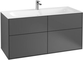 Villeroy & Boch Finion Waschtischunterschrank mit integrierter Wandbeleuchtung und internen Schubladen, Anthrazit matt, B/T/H: 119,6 x 59,1 x 49,8 cm - Bild 1