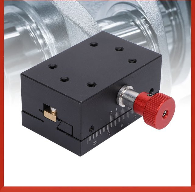 KKMOON X-Achsen-Wegsplattform mit 40-mm-Hubgetriebe und manueller Schwalbenschwanznut-Schiebeblattform in Schwarz - Bild 1