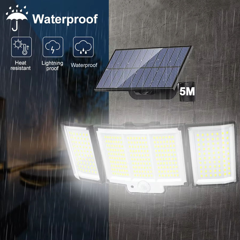 Solar LED Wandlampe für Outdoor und Garten mit Bewegungssensor, IP65 wasserdicht, SMD Strahler in Schwarz oder Weiß - Bild 4